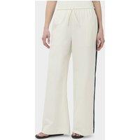 Sweaty Betty Side Stripe Drawstring Wide Leg Trousers Soft White