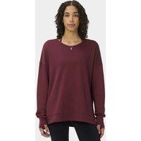 Sweaty Betty Modal Blend Tie Back Relaxed Sweatshirt Dark Pink