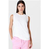 Sweaty Betty Essential Cotton Rich Crew Neck Vest Top White
