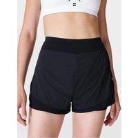Sweaty Betty Tempo Run Layered Running Shorts Black