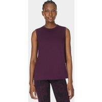 Sweaty Betty Essential Cotton Rich Crew Neck Vest Top Burgundy