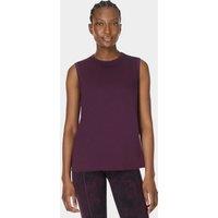 Sweaty Betty Essential Cotton Rich Crew Neck Vest Top Burgundy