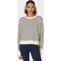 Sweaty Betty After Class Cotton Blend Crop Sweatshirt White Mix