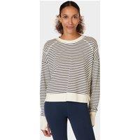 Sweaty Betty After Class Cotton Blend Crop Sweatshirt White Mix