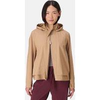 Sweaty Betty Motion Waterproof Hooded Cropped Parka Light Brown
