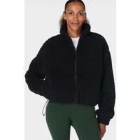 Sweaty Betty Canyon Funnel Neck Zip Fleece Jacket Black