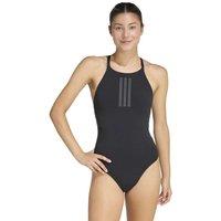 Adidas Iconisea Ribbed Padded Racer Back Swimsuit Brown