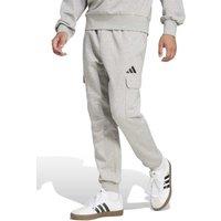 Adidas Essentials Feelcozy Fleece Cargo Joggers Grey Marl