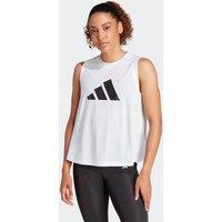 adidas Essentials Big Logo Crew Neck Vest Top White