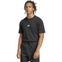 Adidas Essentials Small Logo Pure Cotton T-Shirt Black