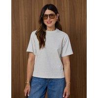WAT THE BRAND Pure Cotton Crew Neck T-Shirt Beige Mix