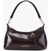 Carvela Faux Leather Patent Finish Shoulder Bag Burgundy
