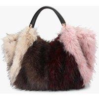 Carvela Faux Fur Colour Block Shoulder Bag Multi