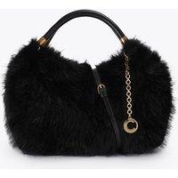 Carvela Faux Fur Mini Cross Body Bag Black