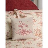 V&A Pure Cotton Velvet Chikan Cushion Cream Mix