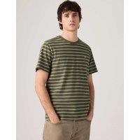 Levi's Original Housemark Pure Cotton Striped T-Shirt Green Mix