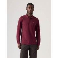 Levi's Pure Cotton Long Sleeve Polo Shirt Burgundy