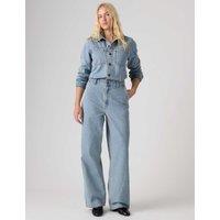 Levi's Denim Wide Leg Jumpsuit Light Blue
