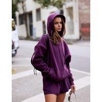 Lilybod Lucy Kangaroo Pocket Hooded Sweatshirt Plum