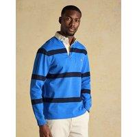 Joules Pure Cotton Striped Rugby Shirt Blue Mix