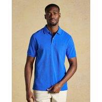 Joules Pure Cotton Pique Polo Shirt Blue