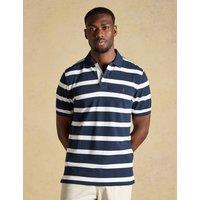 Joules Pure Cotton Striped Polo Shirt Navy Mix