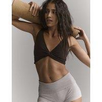 FP Movement Never Better Cotton Rich Non Wired Sports Bra Medium Brown