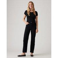Levi's Ribcage Straight Ankle Jeans Dark Blue