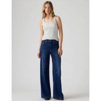 Levi's 728 High Rise Wide Leg Lyocell Blend Jeans Dark Blue
