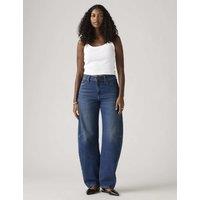 Levi's Baggy Mid Rise Barrel Leg Dad Jeans Mid Blue