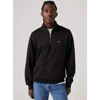Levi's Regular Fit Pure Cotton Half Zip Sweatshirt Black