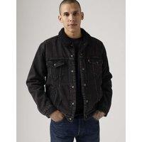 Levi's Sherpa Lined Denim Trucker Jacket Black