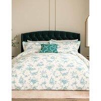 V&A Pure Cotton Bedding Set Teal Mix