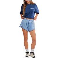 FP Movement Knockout Cotton Rich High Waisted Shorts Mid Blue