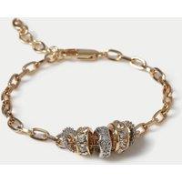 M&S Premium Mixed Plate Rondelle Bracelet Metallic