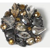 M&S Multicolour Crystal Circular Brooch Multi
