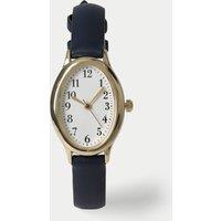 M&S Navy Minimalist Faux Leather Watch Blue