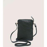 Seasalt Cornwall Leather Cross Body Bag Dark Green