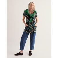 Seasalt Cornwall Pure Cotton Jersey Floral Relaxed Tunic Navy Mix