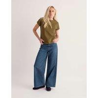 Seasalt Cornwall Pure Cotton Relaxed T-Shirt Green
