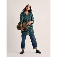 Seasalt Cornwall Pure Cotton Geometric V-Neck Tunic Teal Mix