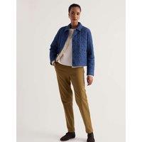 Seasalt Cornwall Cotton Rich Tapered Ankle Grazer Trousers Green