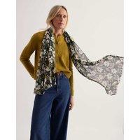 Seasalt Cornwall Modal Rich Floral Scarf Green Mix
