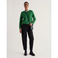 Seasalt Cornwall Pure Cotton Baat Neck Relaxed Jumper Green