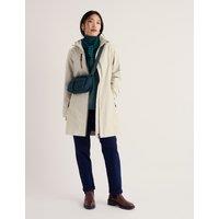 Seasalt Cornwall Waterproof Hooded Longline Rain Jacket Natural