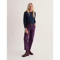 Seasalt Cornwall Mid Rise Straight Leg Ankle Grazer Jeans Purple