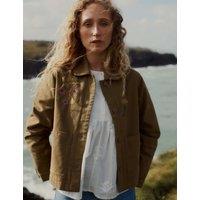 Seasalt Cornwall Pure Cotton Embroidered Utility Jacket Brown Mix