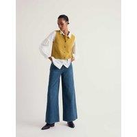 Seasalt Cornwall Merino Wool Rich Button Through Knitted Vest Yellow