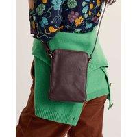 Seasalt Cornwall Leather Cross Body Bag Dark Brown