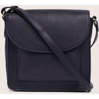 Seasalt Cornwall Leather Cross Body Bag Dark Navy
